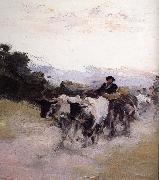 Nicolae Grigorescu Ox Cart oil